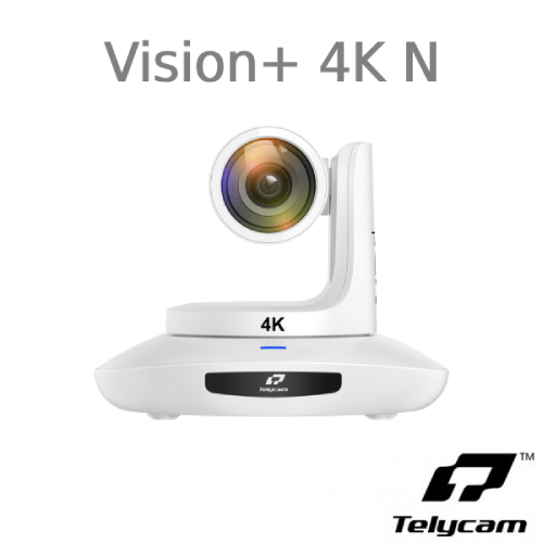 Telycam [Vision+ 4K N] UHD 4K PTZ 카메라 - 광각, 12배 줌, 자동추적, NDI, SDI, HDMI